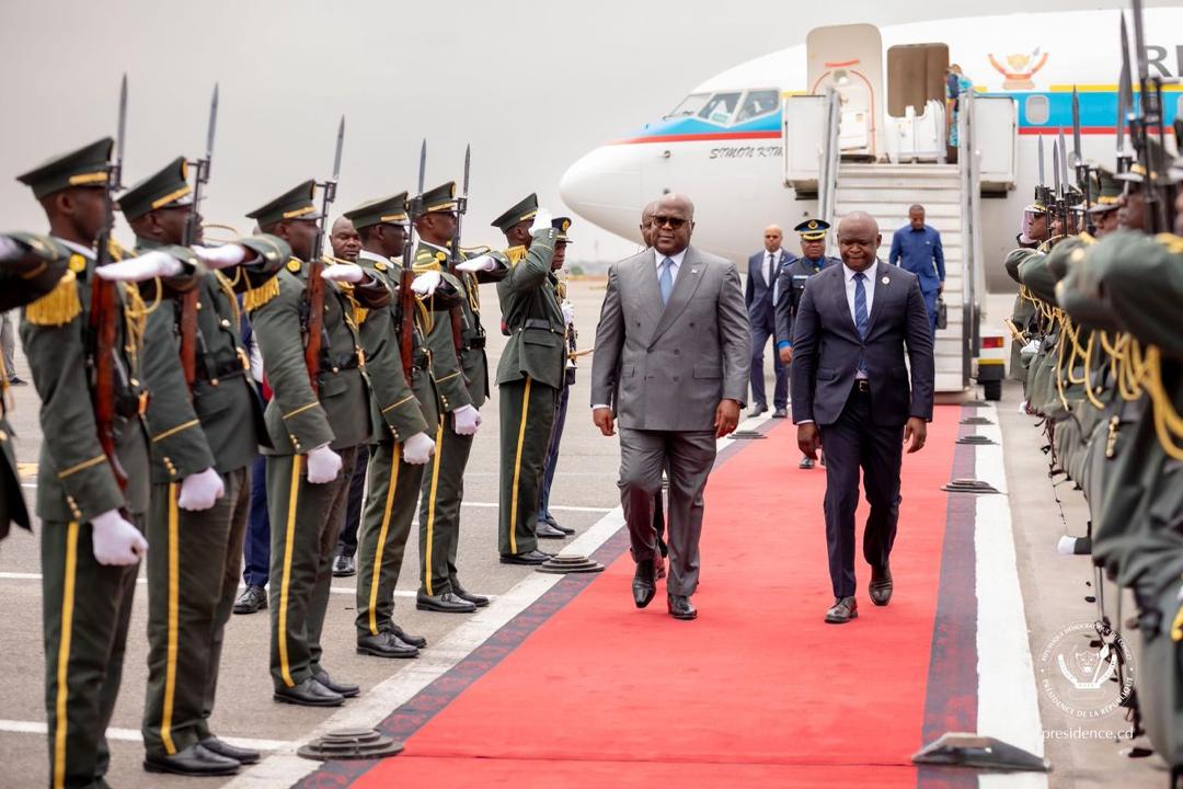 Le Président Félix Tshisekedi est arrivé à Luanda pour participer au 7ème Sommet UE-UA