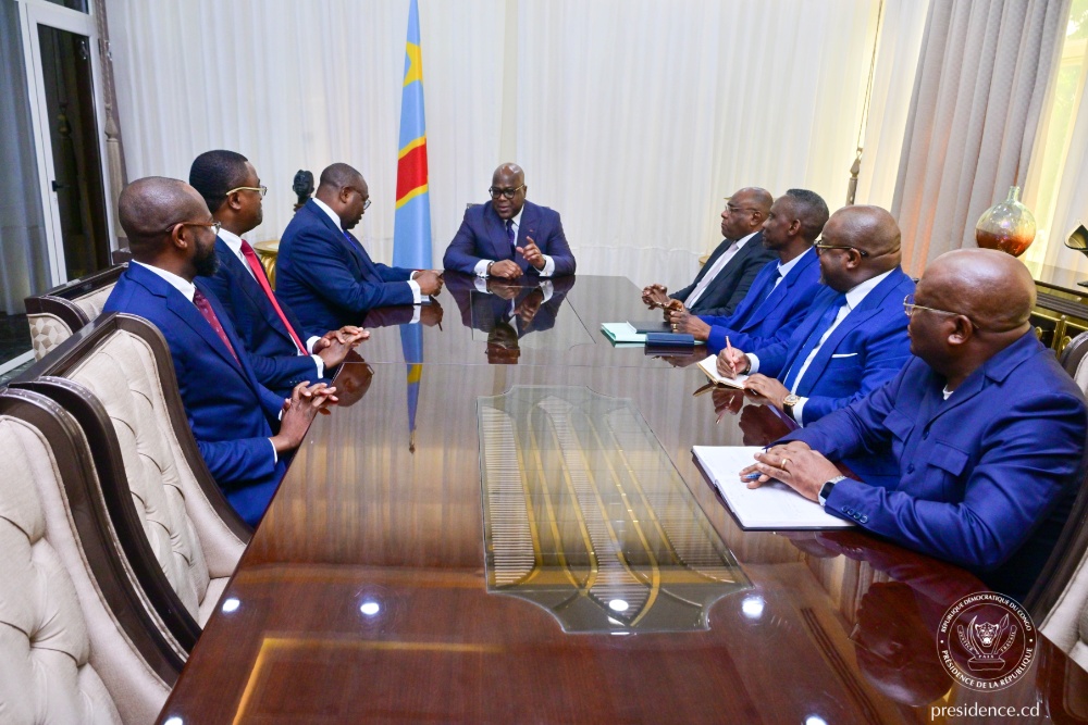 Le Chef de l'État s'est entretenu avec une délégation congolaise sur l'avancement du projet pont-route-rail Kinshasa-Brazzaville