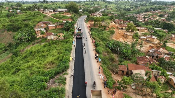 Route aménagée (zone industrielle)